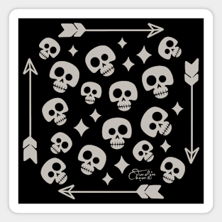 Skulls and Arrows Magnet